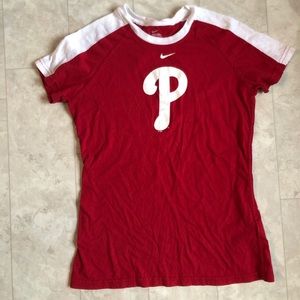 Phillies hat and Nike shirt